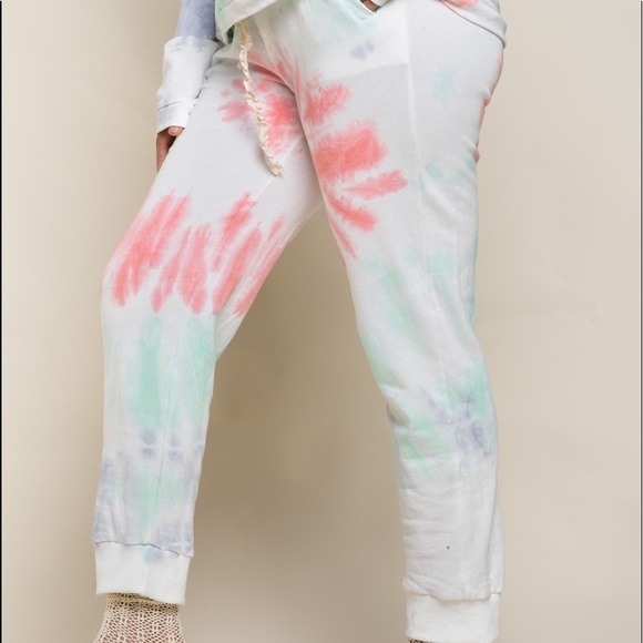 POL 3X SPLASH LOLLIPOP HAND DIP DYED JOGGERS - Picture 4 of 5